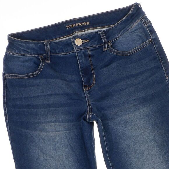 Maurices Jeans Womens Size M-L Blue Skinny Joga Denim Stretch Measures 28 x 30 - Picture 2 of 9